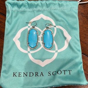 Kendra Scott Elle Silver & Turquoise Earrings